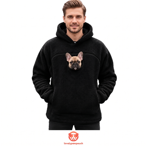 CuddleCarry Pet Pouch Hoodie in Black