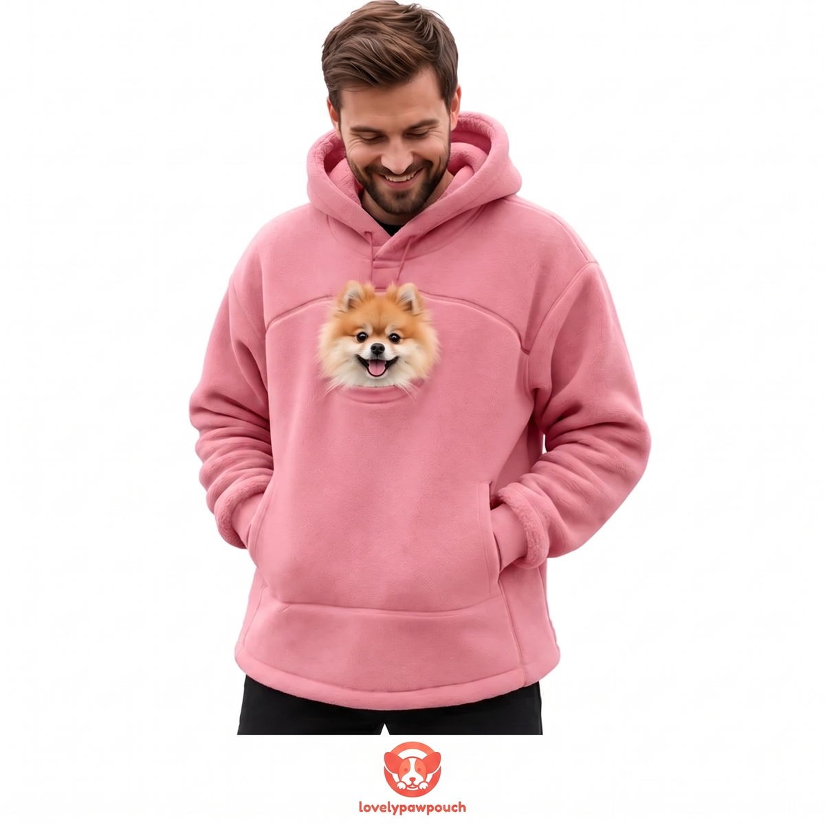 CuddleCarry Pet Pouch Hoodie in Pink