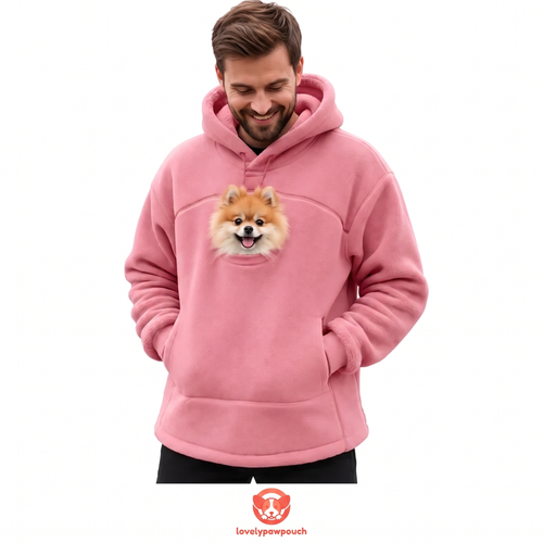 CuddleCarry Pet Pouch Hoodie in Pink